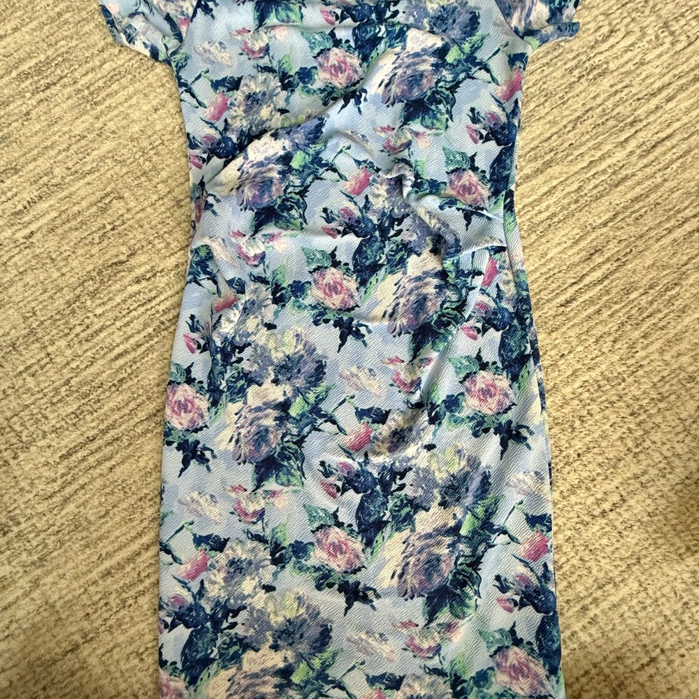 Pinkblush Blue and Pink Sheath Midi Dress